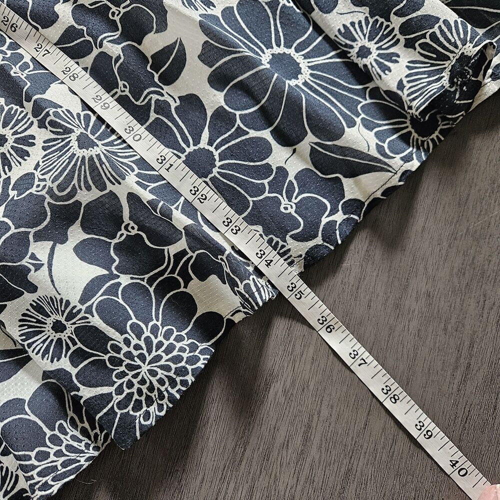 Anthropologie Daisie Midi Skirt Size Medium Midnight Blue Boho Lined Rouched - Picture 7 of 10